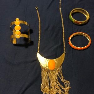 Bangles and necklace